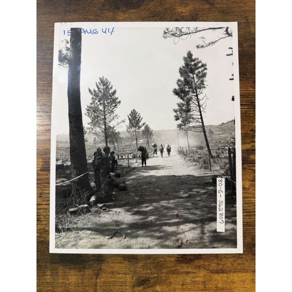 WWII Allied Troops Southern France Aug 15 1944 Navy Photo